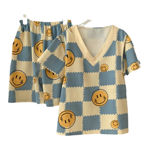 新款加肥大码月子服夏季短袖套装女200斤胖m怀孕哺乳喂奶宽松睡衣
