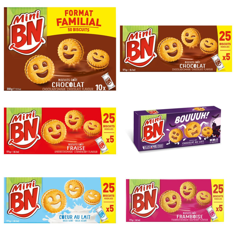 法国直邮BN夹心牛奶巧克力焦糖夹心饼干