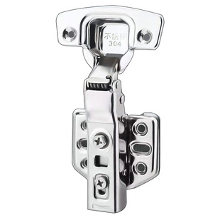 铰链304不锈钢飞机中弯合叶弹簧阻尼缓冲五金配件折叠橱柜门合页