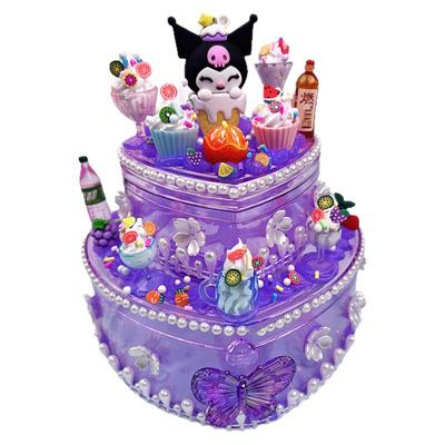 儿童DIY奶油胶甜品冰激凌收纳盒