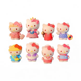 可爱卡通KT猫创意立体冰箱贴磁贴hellokitty入户门洞洞板装饰磁性