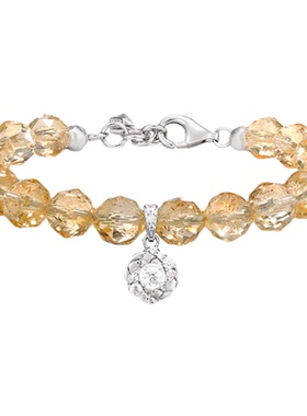 AWNL秘境浆果黄水晶五行补土手链