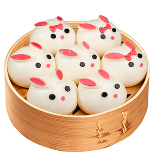 【主播推荐】味层香 卡通包子馒头玉兔兔子包豆沙奶黄早餐半成品