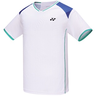 24春夏新品尤尼克斯羽毛球服比赛系列男女吸湿速干yy白色运动短袖