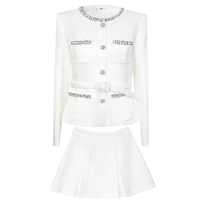 醋酸钉珠镶钻高档套装一整套