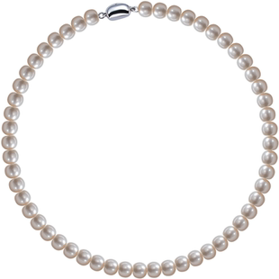 淡水珍珠项链S925银元宝扣近圆全珠链时尚气质女礼物珠宝扁圆首饰