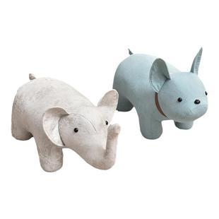 创意换鞋凳家用门口卡通矮凳大象动物坐凳儿童穿鞋凳客厅沙发脚踏