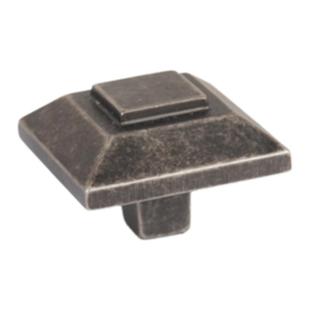 单孔古锌色方块形状柜门把手优质五金锌合金明装抽屉柜酒柜小拉手