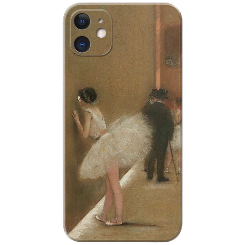 芭蕾舞女孩适用iPhone13苹果12手机壳11文艺14油画17Air/15/16promax女款mini复古plus可爱艺术女生迷你软