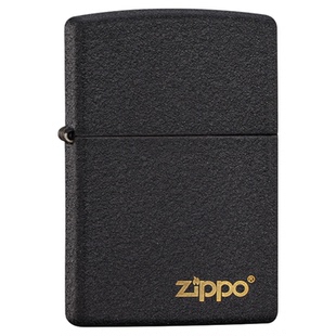 zippo正品打火机 黑裂漆磨砂定制刻字官方新年送男朋友情人节礼物