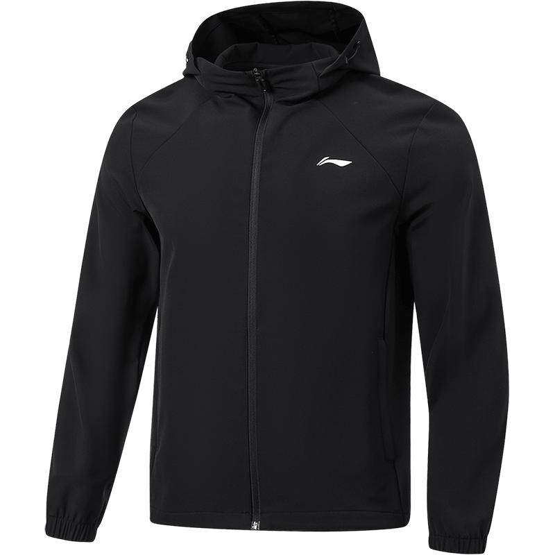 李宁冰感连帽男运动风衣运动服