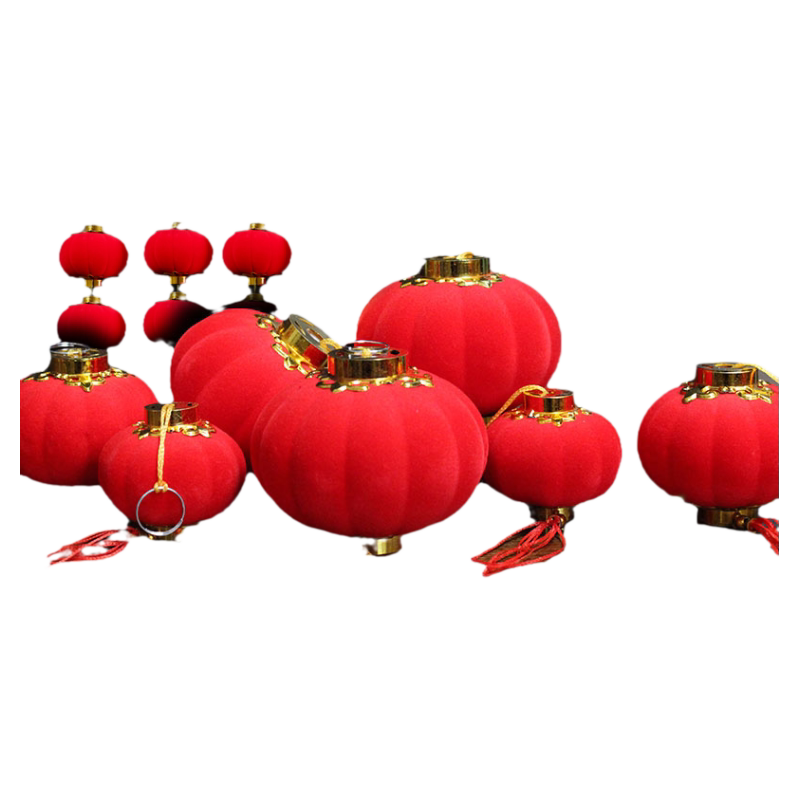 节日结婚庆场景布置植绒小灯笼
