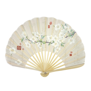 原创贝壳扇子折扇古风中国风古典旗袍汉服夏季小巧随身便携折叠扇