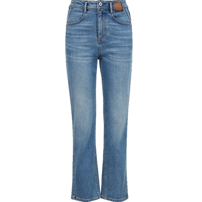 ONLY加绒九分修身直筒裤牛仔裤