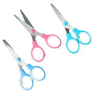 得力儿童剪刀安全简单手工小剪刀幼儿园小学生专用圆头剪纸剪子小号小朋友美术课文具迷你便携美工剪刀6007