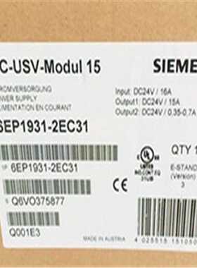 议价6EP1931-2EC31原装6ep1931-2ec31全新SITOPDCUPS电源模块24V/15A