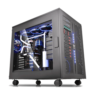 Tt双系统机箱W200双路主板台式电脑水冷图形工作站多硬盘XL-ATX