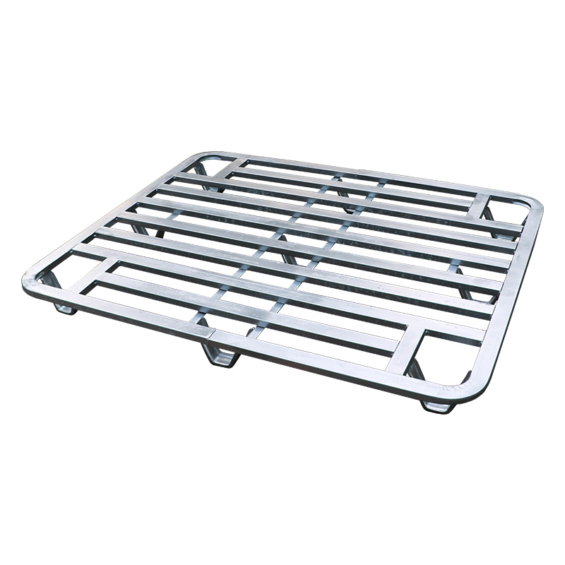 九脚钢制叉车铁托盘铁栈板仓板叉车地台板防潮垫仓库物流铲板卡板