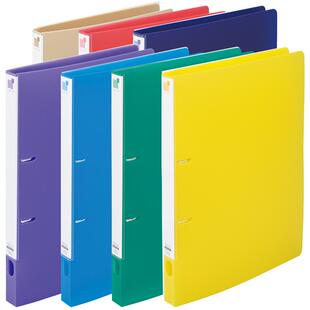 日本LIHIT LAB.喜利CUBE FIZZ扭扭环2孔文件夹A4办公文件夹资料夹档案夹打孔夹