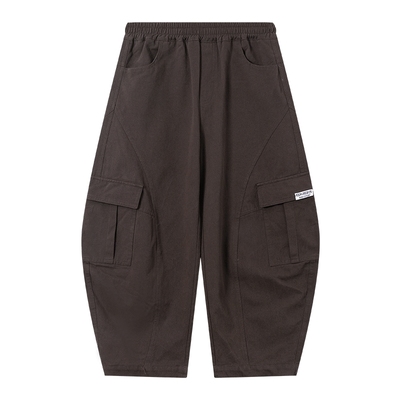 韩范阔腿加绒户外直筒弯刀工装裤