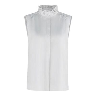 2025年衬衫法式缎面无袖背心上衣