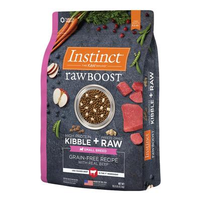 Instinct百利狗粮犬粮主食冻干生鲜鸡肉牛肉小型犬犬粮11磅进口粮