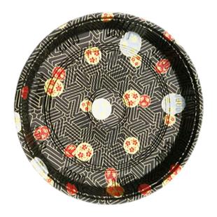 高档大圆280寿司盒一次性外卖刺身拼盘圆形底部放冰打包送货专用