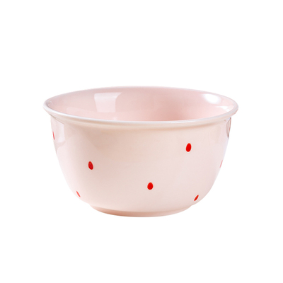 奶油家用高颜值草莓釉下网红饭碗少女可爱餐具套装下彩陶瓷特好看
