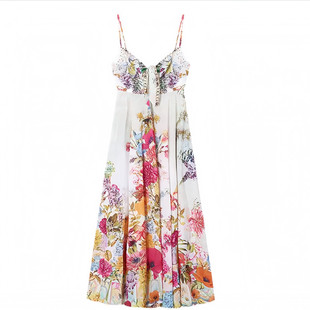 超仙氛围感约会碎花连衣裙女夏2025新款海边度假日落清纯少女长裙