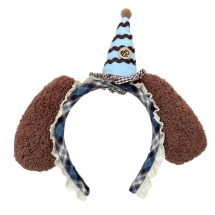 可爱小狗发箍卡通小帽子头箍洗脸搞怪发卡甜美蛋糕发夹边夹头饰女