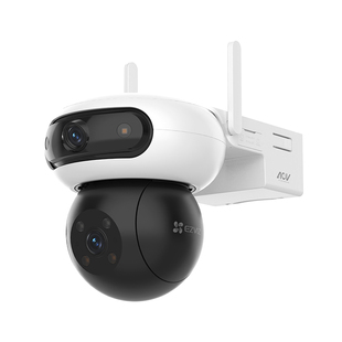 萤石魔丸CB90室外双摄云台全景无线智能AI网络远程4G电池摄像头