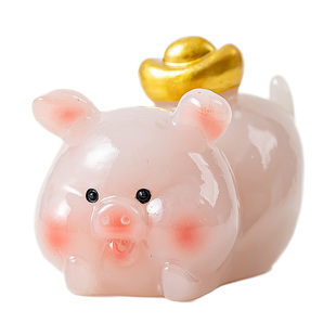 诸事如意变色茶宠小摆件精品可养创意解压生肖猪趣味迷你茶玩茶具