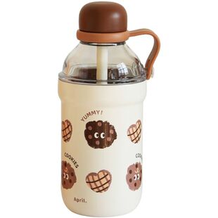 肆月保温杯喝水吸管新款高颜值小巧便携学生女款泡茶水分离随行