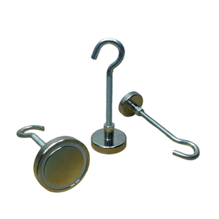 强磁吸加长羊眼挂钩灯钩热水器货架挂件摆件问号钩磁吸吊钩免打孔