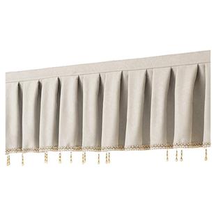 罗马杆窗帘上方顶部漏光魔术贴自粘全遮光挡光窗幔帘头帘幔成品