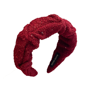 红色发箍女款高颅顶2025新款秋冬发带洗脸头箍宽边压发卡发捆头饰