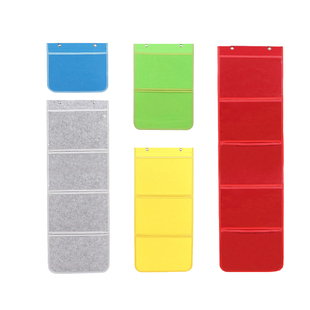 幼儿园作品展示袋绘画绘本证书奖状挂袋A4透明墙挂式收纳袋