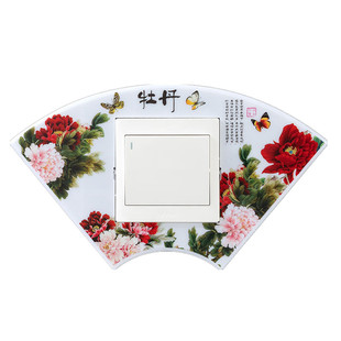 开关边框套86型可擦洗免粘卡式开关插座装饰塑料开关贴墙贴保护套