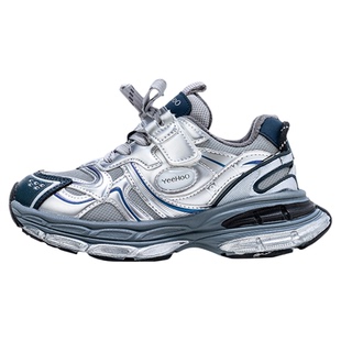 英氏童鞋加绒运动鞋中大童男女鞋子2025冬季新款保暖棉鞋运动鞋子