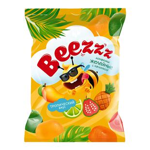 俄罗斯进口小蜜蜂软糖500g拉迈尔牌热带水果味爆浆夹心凝胶软糖
