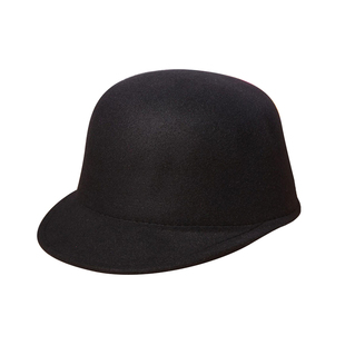 骑士帽男秋冬毛呢帽女百搭小礼帽冬季户外英伦复古圆顶马术帽亲子