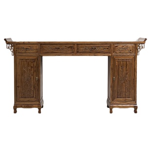 新中式供桌实木条案佛台中堂家用仿古神台储物供台香案台条几农村