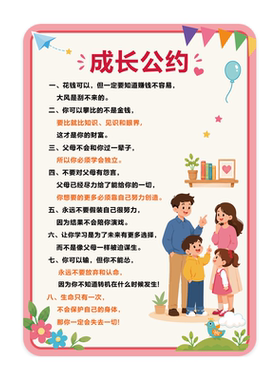 【成长公约标语】好习惯墙贴纸
