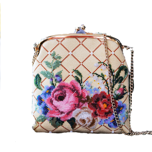 【SEMLY STUDIO 】[材料包]满珠绣花卉欧式刺绣diy手工链条包简单