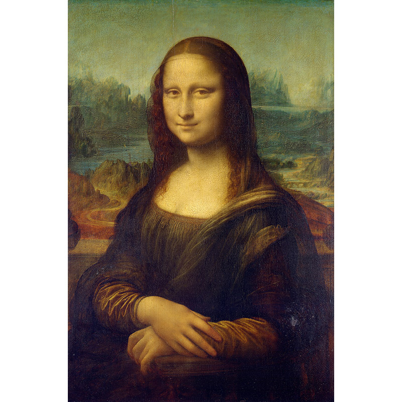 蒙娜丽莎达芬奇高清油画原版作品装饰画喷绘图片素材