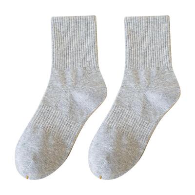 学生纯棉运动男中筒袜