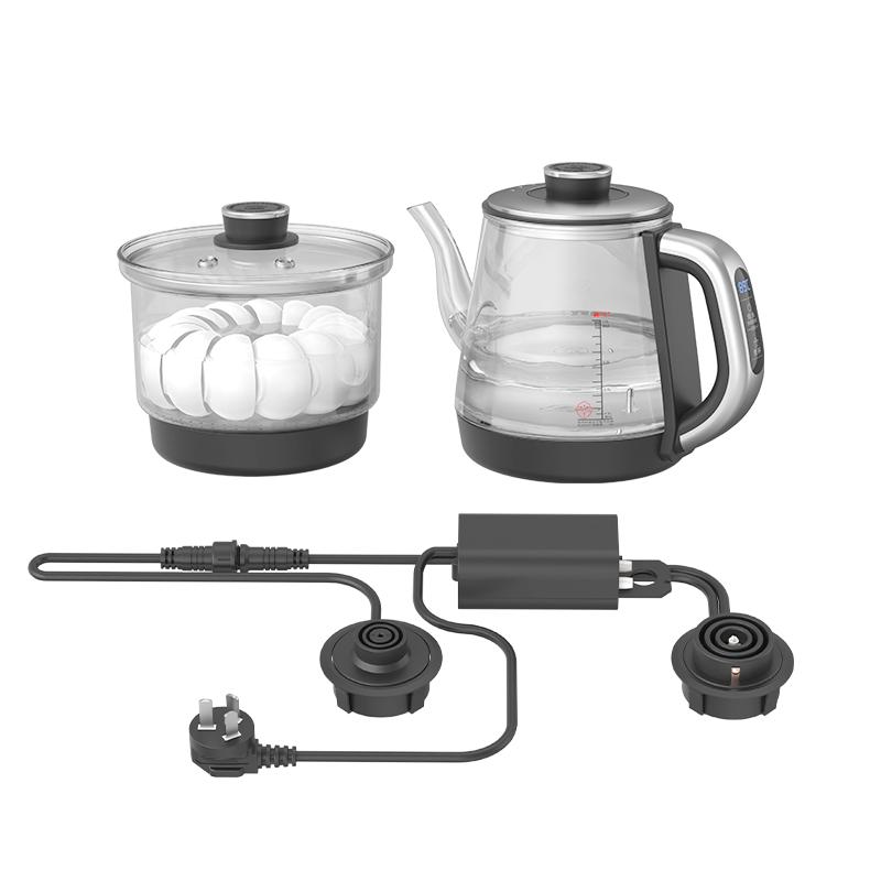 全太太烧水壶全自动底部手柄上水消毒锅茶台泡茶专用双孔嵌入式