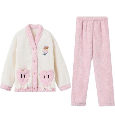 泡泡绒儿童睡衣红豆居家