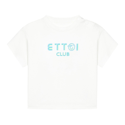 【100纯棉】ETTOI爱多娃男女童圆领短袖百搭简约儿童上衣夏季新款