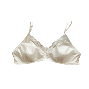 森日和叶 2025新款法式复古缎面兔耳杯内衣轻盈无钢圈小胸文胸罩